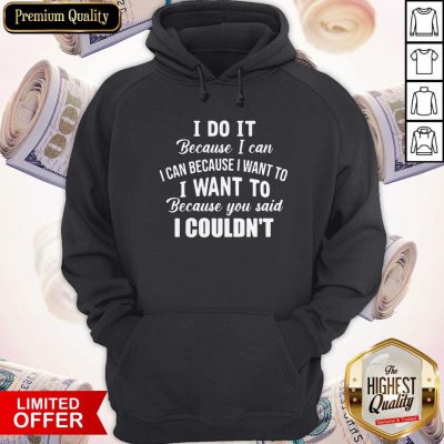 Pro I Do It Because I Can I Can Because I Want To Because You Said I Couldn’t Hoodie
