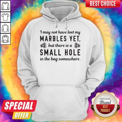 Pro I May Not Have Lost My Marbles Yet But There Is A Small Hole In The Bag Somewhere Hoodie