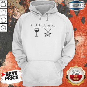 Sweet I'm A Simple Woman Wine And Hockey Hoodie