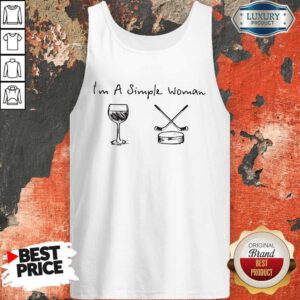 Sweet I'm A Simple Woman Wine And Hockey Tank Top