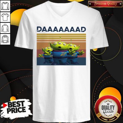 Sweet The Squeeze Toy Aliens Daaaaad Vintage V-neck