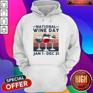 Sweet Vintage Retro National Wine Day Jan 1 Dec 31 Hoodie