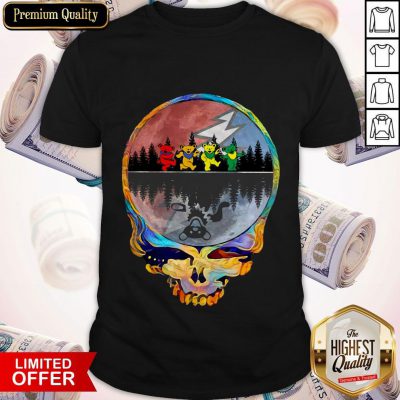 Top Grateful Dead Dad Dancing Bear In Head Shirt