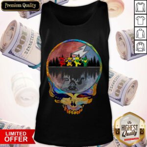 Top Grateful Dead Dad Dancing Bear In Head Tank Top