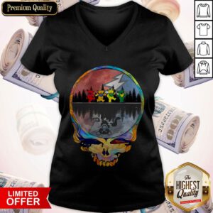 Top Grateful Dead Dad Dancing Bear In Head V-neck