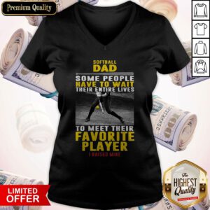 Top Softball Dad Some People Have To Wait Their Entire Lives To Meet Their Favorite Player V-neck