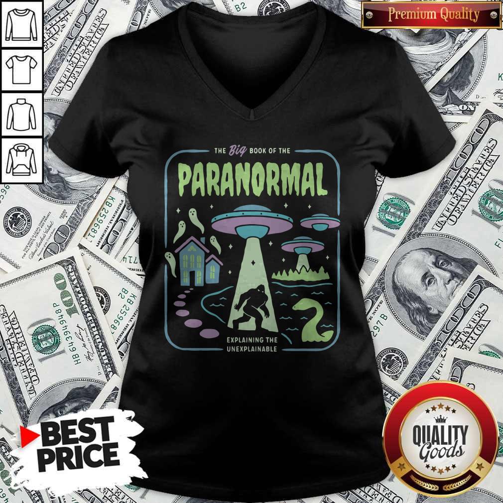 Top The Big Book Of The Paranormal Explaining The Unexplainable V-neck Top The Big Book Of The Paranormal Explaining The Unexplainable V-neck