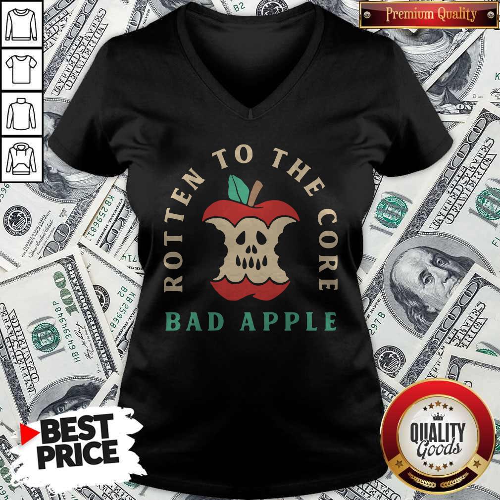 Wonderful Rotten To The Core Bad Apple V-neck Wonderful Rotten To The Core Bad Apple V-neck