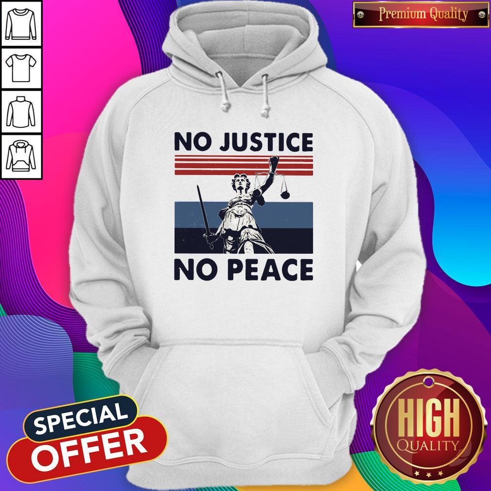Beautiful No Justice No Peace Vintage Retro Hoodie