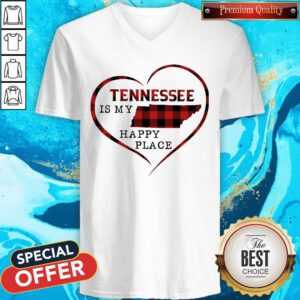 Beautiful Tennessee Is My Happy Place Heart V-neck