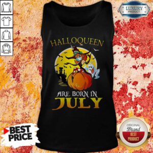 Cool Halloqueen Are Born In July Ghost Witch Mask Tank Top