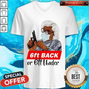 Cute Madea Face Mask 6ft Back Or 6ft Under V-neck