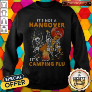 Good Halloween Skull It's Not A Hangover It's Camping Flu Sunset Sweatshirt