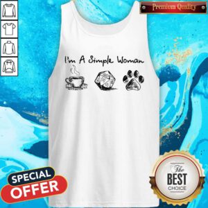 Good I'm A Simple Woman Coffee Dungeons Dragons And Dog Paw Tank Top