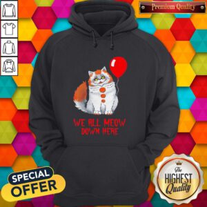 Lovely Pennywise Cat We All Meow Down Here Hoodie