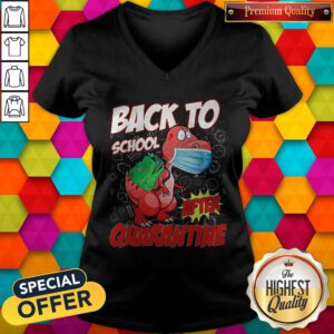 Official Dinosaur T Rex Face Mask Back To School After Quarantine V-neck