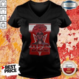 Premium Black Woman Oes Stars V-neck