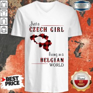 Pretty Just A Czech Girl Living In A Belgian World V-neck