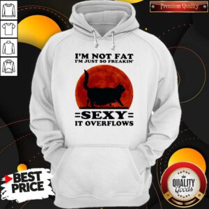 Pro Black Cat I'm Not Fat I'm Just So Freakin' Sexy It Overflows Sunset Hoodie