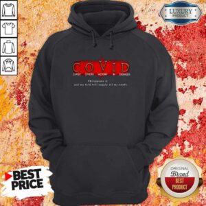Pro Covid Christ Offers Victory In Diseases Philippians And My God Will Supply All My Needs Hoodie