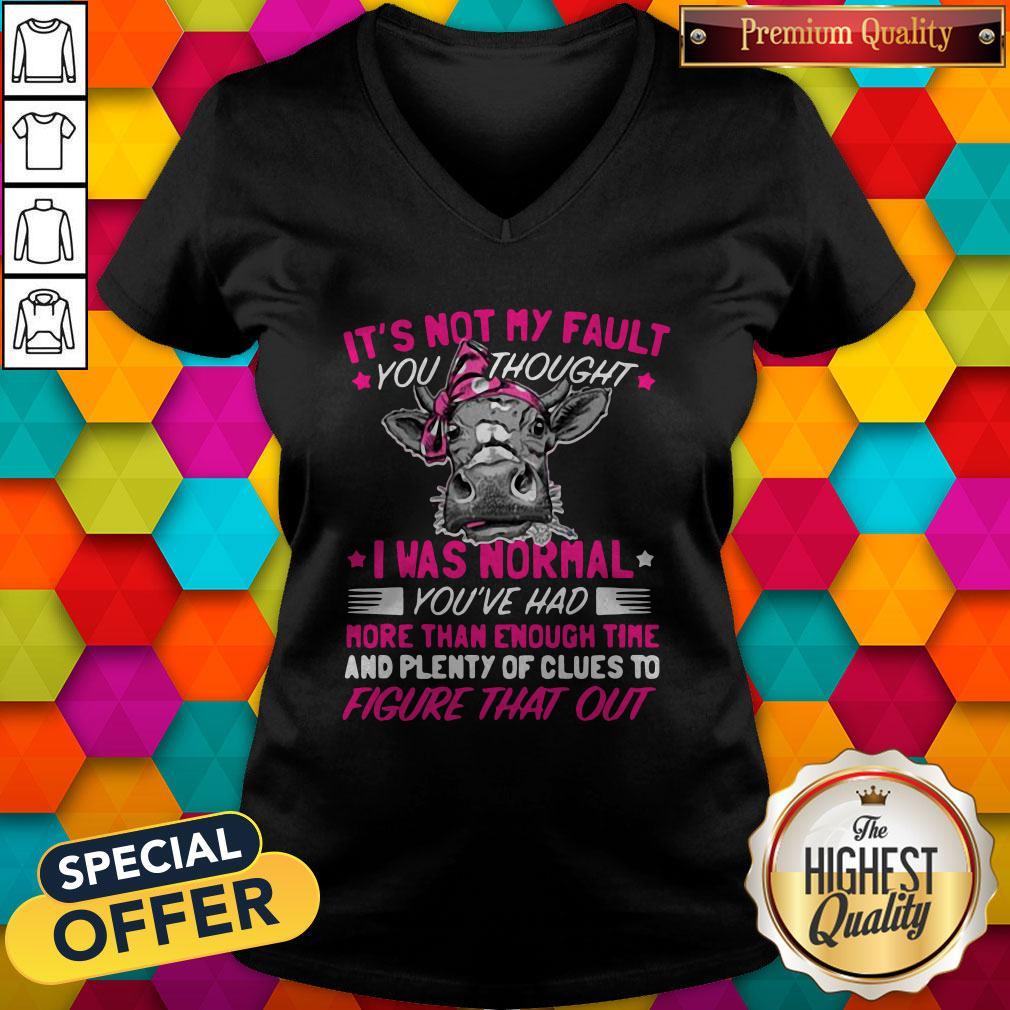 Pro Cow It's Not My Fault You Thought I Was Normal You've Had More Than Enough Time And Plenty Of Clues To Figure That Out V-neck