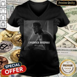 RIP Chadwick Boseman 1977-2020 Black Panther V-neck