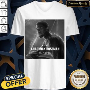 Rip Chadwick Boseman Black Panther 1977 2020 Thank You For The Memories Signature V-neck