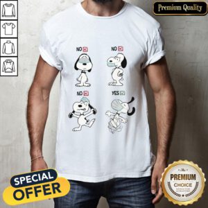Super Nice Snoopy Face Mask No Yes Shirt