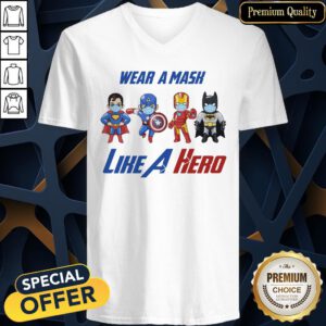 Wonder Ful Wear A Mask Like A Hero V-neck