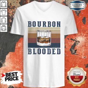 Wonderful Wine Bourbon Blooded Vintage V-neck