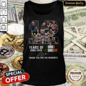 12 Years Of Conor Mcgregor 2008-2020 Thank You For The Memories Signature Tank Top