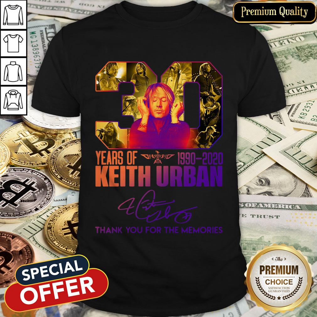 30 Years Of 1990-2020 Keith Urban Thank You For The Memories Signature Shirt