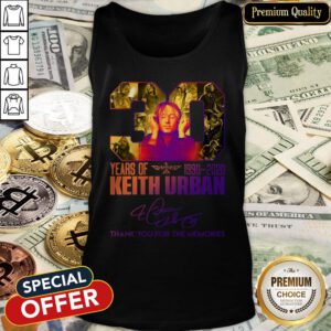 30 Years Of 1990-2020 Keith Urban Thank You For The Memories Signature Tank Top