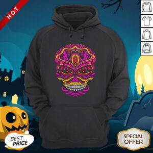Abstract Day Of The Dead Sugar Skull Hoodie