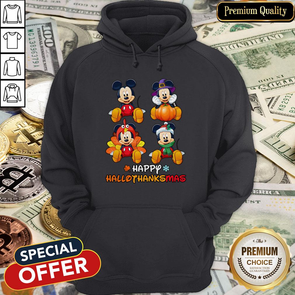 Awesome Mickey Mouse Happy Hallothanksmas Hoodie