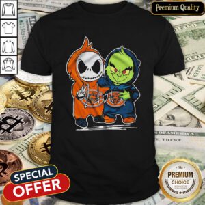 Baby Skeleton And Baby Grinch Chicago Bears Shirt