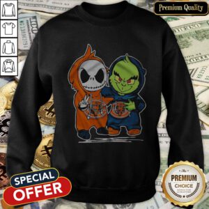 Baby Skeleton And Baby Grinch Chicago Bears SweatShirt