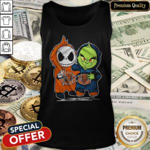 Baby Skeleton And Baby Grinch Chicago Bears Tank Top
