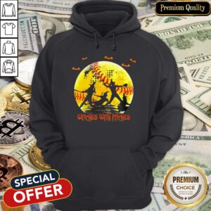 Baseball Witches With Pitches Halloween Hoodie