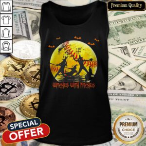 Baseball Witches With Pitches Halloween Tank Top