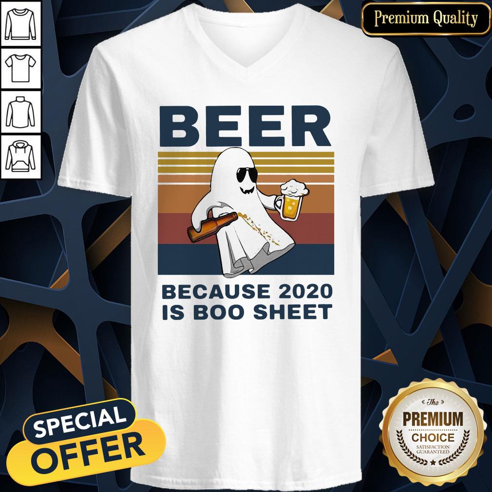 Beer Because 2020 Is Boo Sheet Vintage V-neck