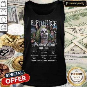 Beetlejuice 32nd Anniversary 1988-2020 Thank You For The Memories Tank Top