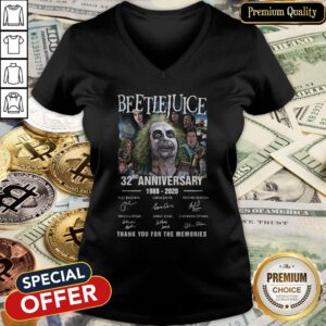Beetlejuice 32nd Anniversary 1988-2020 Thank You For The Memories V-neck