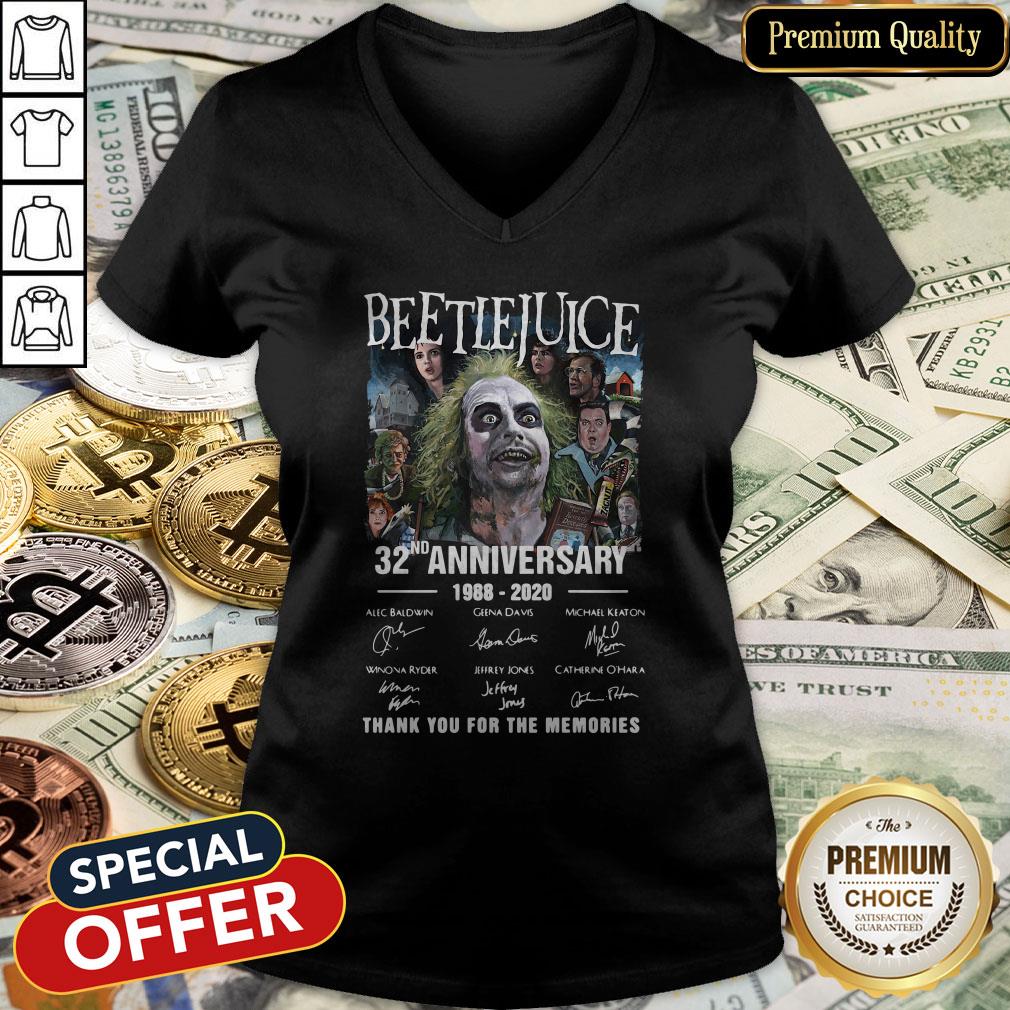 Beetlejuice 32nd Anniversary 1988-2020 Thank You For The Memories V-neck