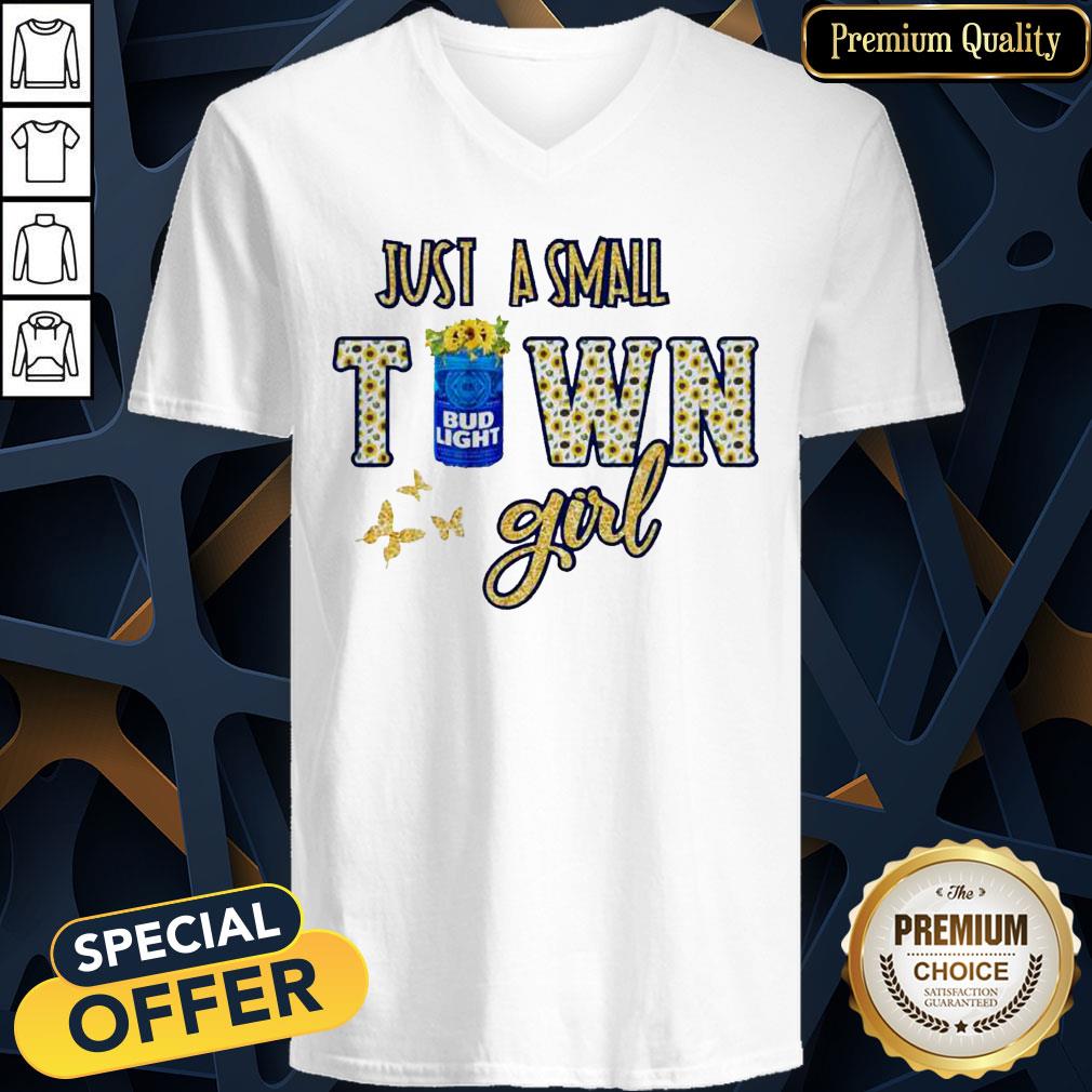 Bud Light Flower Just A Small Town Girl V-neck