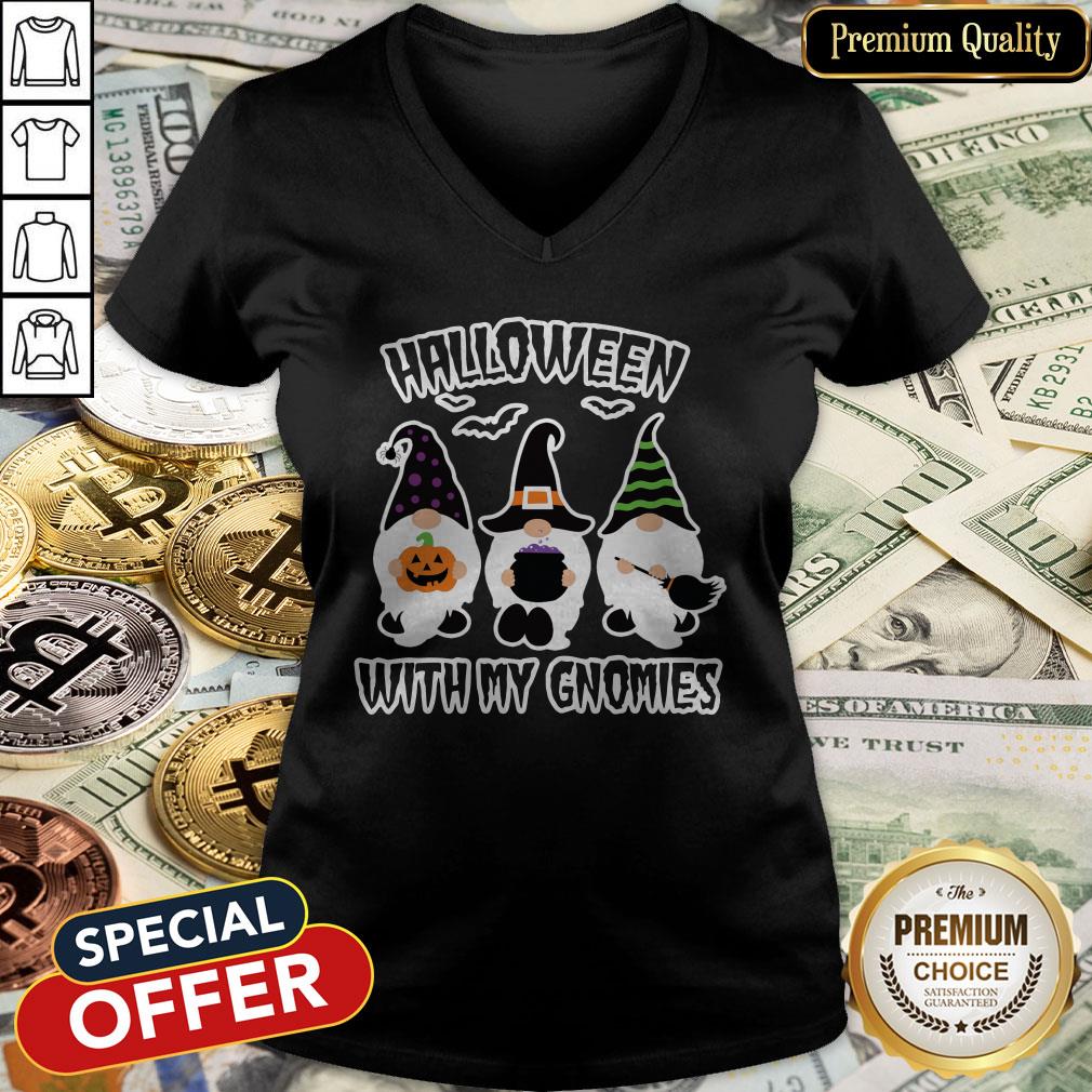 Case Gnomes Halloween With My Gnomies V-neck