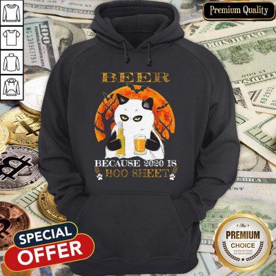 Cat Beer Because 2020 Is Boo Sheet Halloween Hoodie