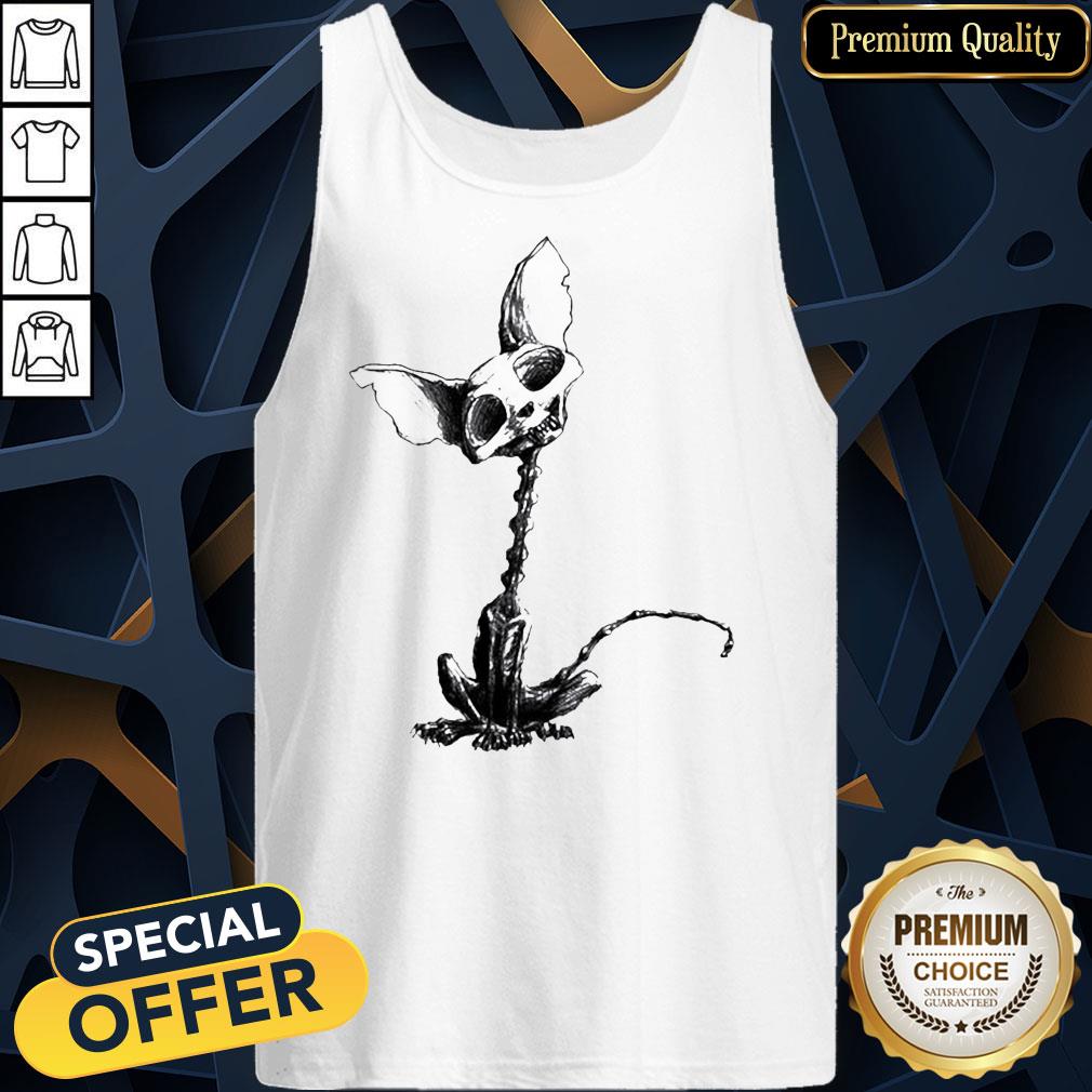 Cat Skeleton Muertos Day Of The Dead Halloween Tank Top