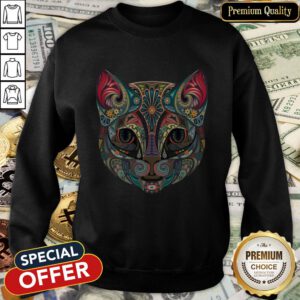 Cat Sugar Skull Day Of The Dead Halloween SweatShirt