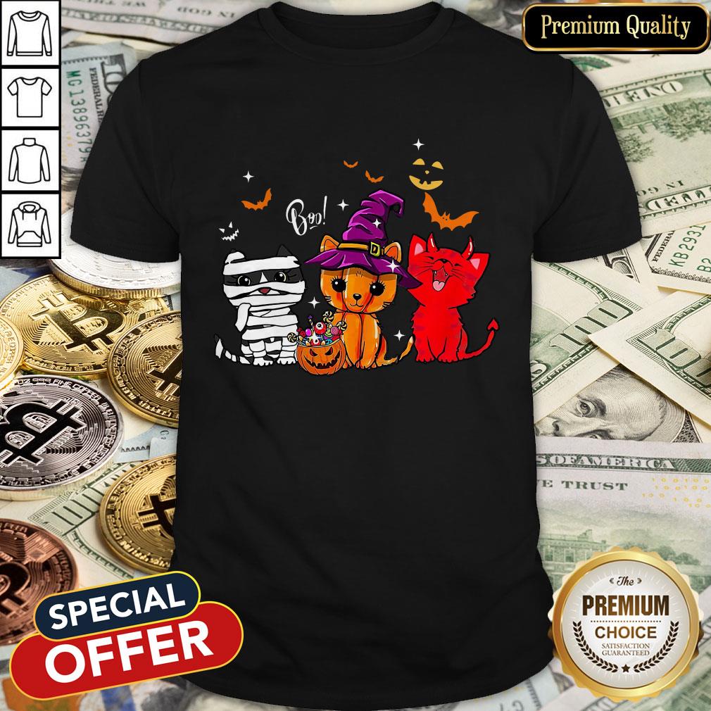 Cats Witch Boo Halloween Shirt